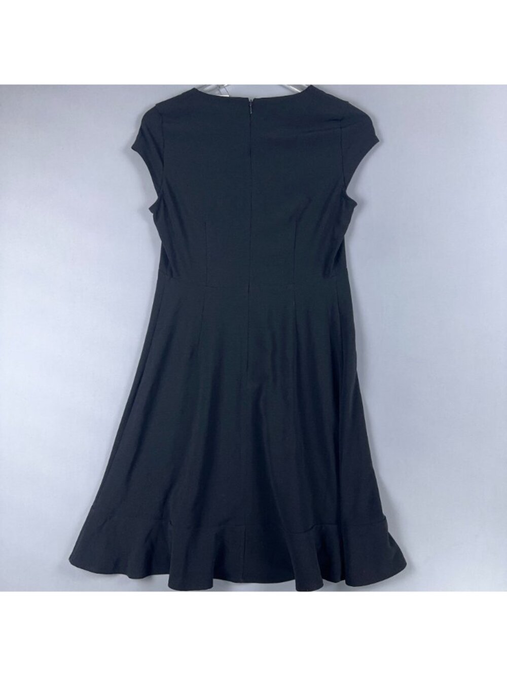 Banana Republic Dress Size 4 Black Fit Flare Cap Sleeve Empire Waist Was $89.99 - Picture 6 of 12